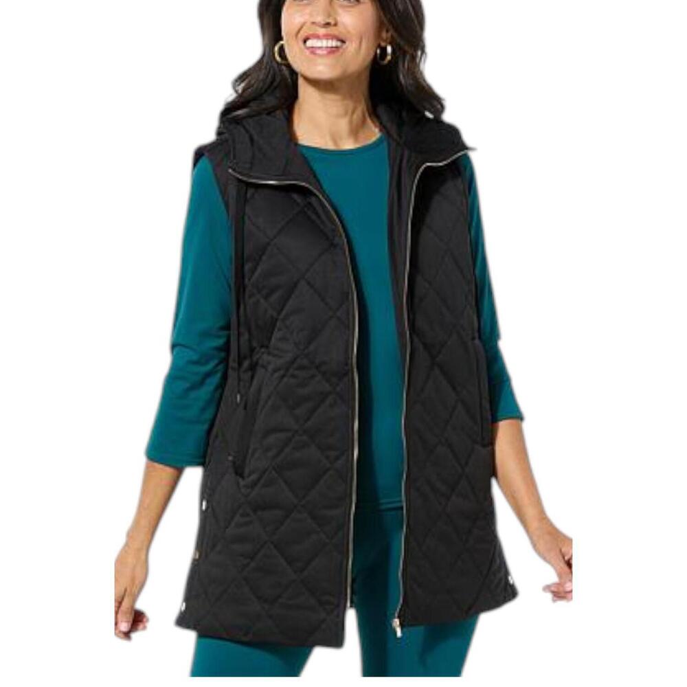 Joy Collection Women's Luxe Performance Chic Puffer Vest Black - Regular